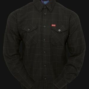 DIXXON “Pinhead” Black Plaid Casual Button Down Shirt